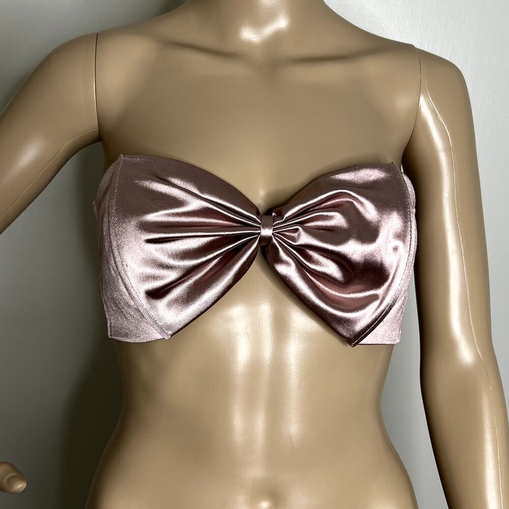 Fashion Nova Blush Pink Bow Crop Top